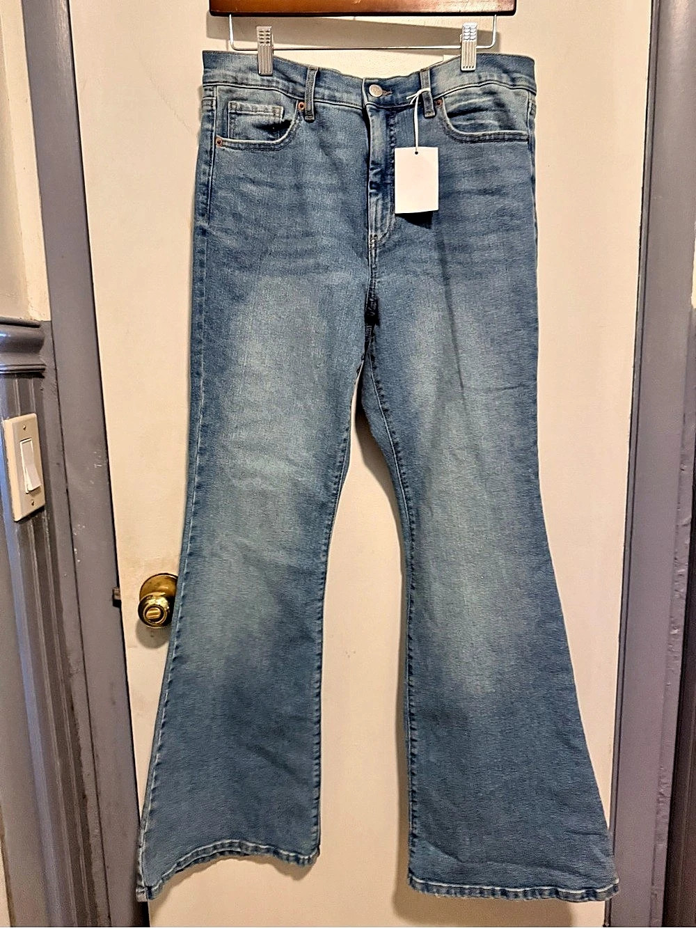 Jessica Simpson Daisy Flare Jeans in Blue Waist 12 NWT